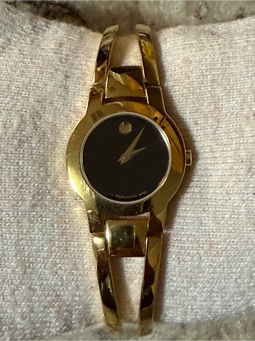 Movado Gold and Black Women's Bracelet Watch